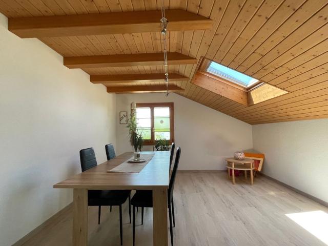 Balcony with a view of Lake Sempach, freshly renovated and with its own laundry room