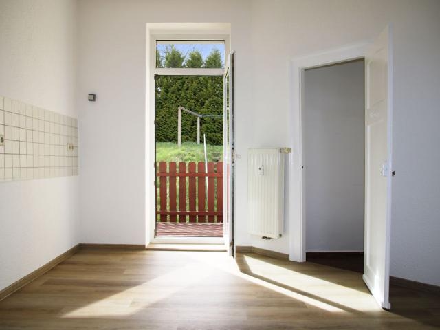Balkonwohnung in Richtung Pohlitz