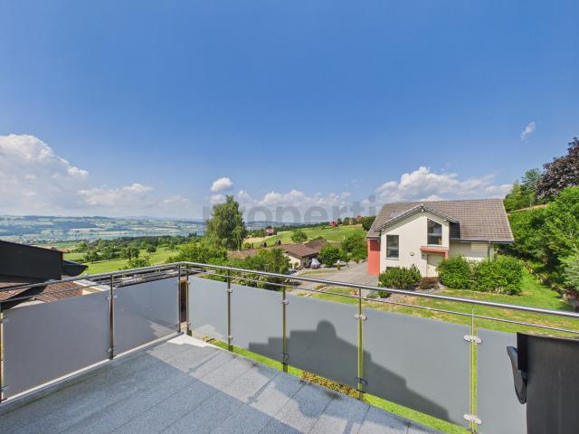 Balkon mit Sempacherseeblick, frisch renoviert und eigener Waschturm