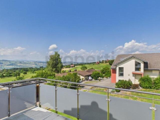 Balkon mit Sempacherseeblick, frisch renoviert und eigener Waschturm