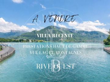 BARNES ANNECY | RIVE OUEST – VILLA RECENTE – PRESTATIONS HAUT DE GAMME – VUES LAC & MONTAGNES