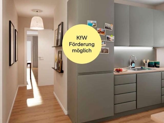 Barrierefreie Eigentumswohnung mit Balkon und Keller im Effizienzhaus 40 Standard