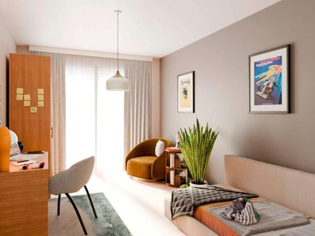 Barrierefreie Erdgeschosswohnung mit Terrase und Gartenanteil zum Innenhof sowie Loggia