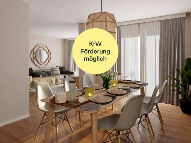 Barrierefreie Familienwohnung mit zwei modernen Bädern und Loggia