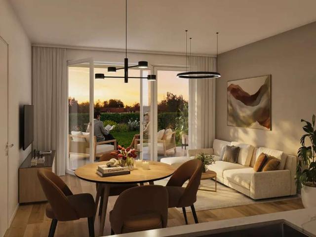 Barrierefreie 3 Zimmer EG Wohnung, 75 m², 92 m² Privatgarten, überdachte Westterrasse