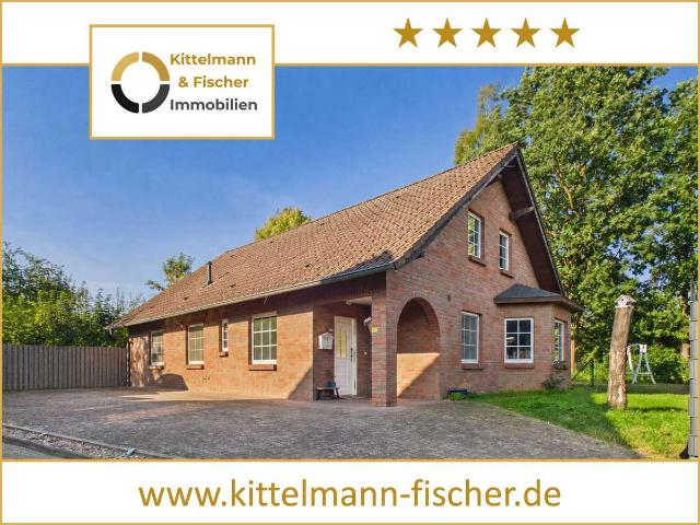 Barrierefreies Erdgeschoss und 172m²: sechs Zimmer, Kamin und Garten auf 543 m² in Leiferde b. GF