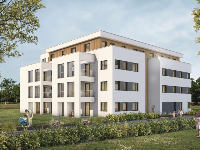BAUBEGINN ERFOLGT! 4 Zimmer Wohnung mit 2 Terrassen, Garten und TG Platz / Neubau Erstbezug