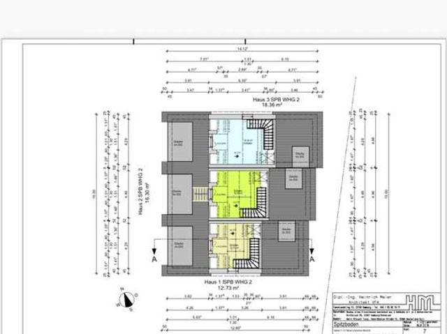 Baugenehmigung Vorha. Neubau eines Einzelhauses bestehend aus 3 Gebäuden mit je: 2 Wohneinheiten