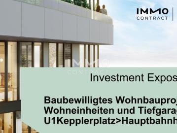 Baureifes Grundstück mit bewilligtem Wohnbauprojekt für 30 Wohneinheiten und Tiefgarage