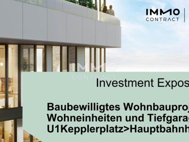 Baureifes Grundstück mit bewilligtem Wohnbauprojekt für 30 Wohneinheiten und Tiefgarage