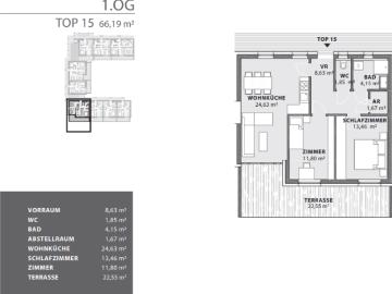 BAUSTART Exklusive Eigentumswohnung 66m² mit großer Terrasse und Lift in Fürstenfeld! Provisionsfrei!