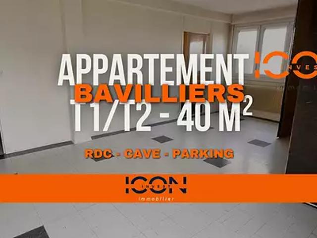 Bavilliers 90800 Achat / Vente appartement 1 pièce t1 parking