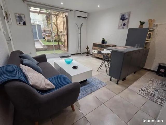 Beau T2 avec jardin, tout meublé, Place Arago