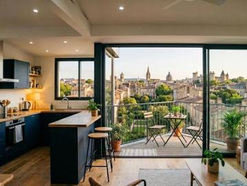 Beau T3 en dernier étage avec climatisation, balcon et place de parking en sous sol !