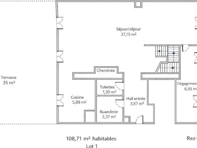 SOUS OFFRE AU PRIX BEAUREGARD. Duplex 4 pièces 109m2 habitables + terrasse, cave et 2 places de stationnement