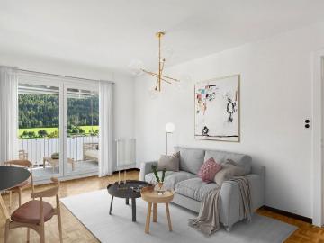 Beautiful bright 3 room apartment with balcony and elevator