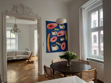 Beautiful furnished Altbau apartment in Währing — temporary rental, ideal for expats/profession, Vienna Amsterdam Apartments for Rent