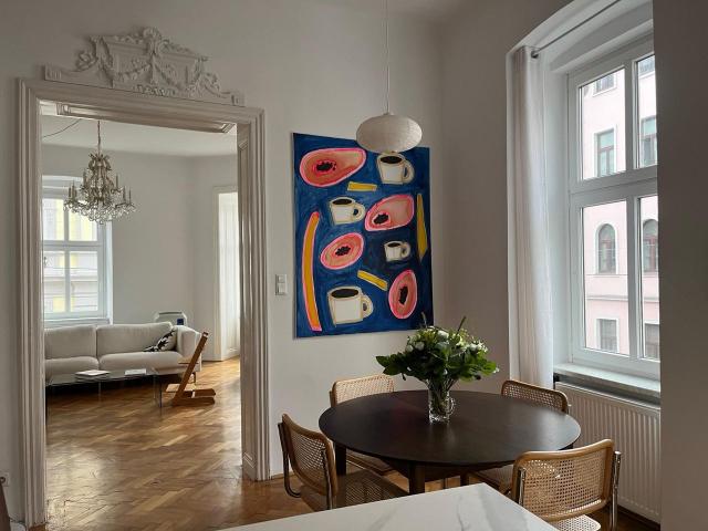 Beautiful furnished Altbau apartment in Währing — temporary rental, ideal for expats/profession, Vienna Amsterdam Apartments for Rent