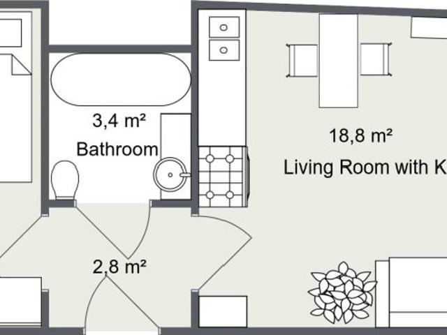 Beautiful furnished apartment near Grüner Prater