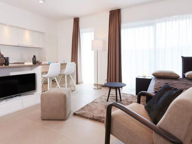 Beautiful furnished studio apartment with a terrace in a new building