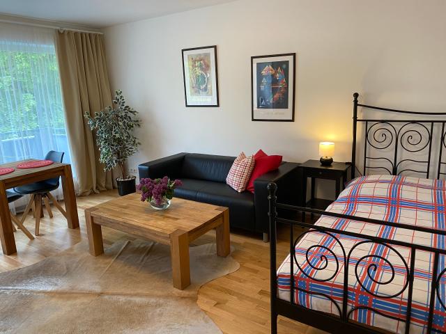 Beautiful, newly renovated and furnished 1 room apartment with balcony and internet in Wiesbaden, first move in