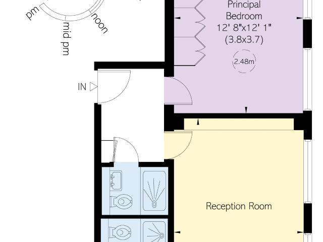 Beautifully decorated apartment with south facing balcony