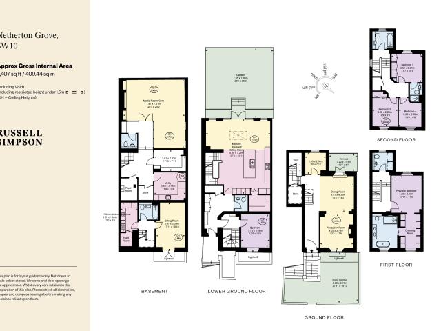 Beautifully designed and decorated five bedroom family home with south west facing garden to let