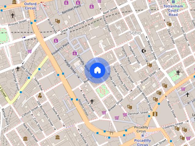 Beak Street, Soho, W1F