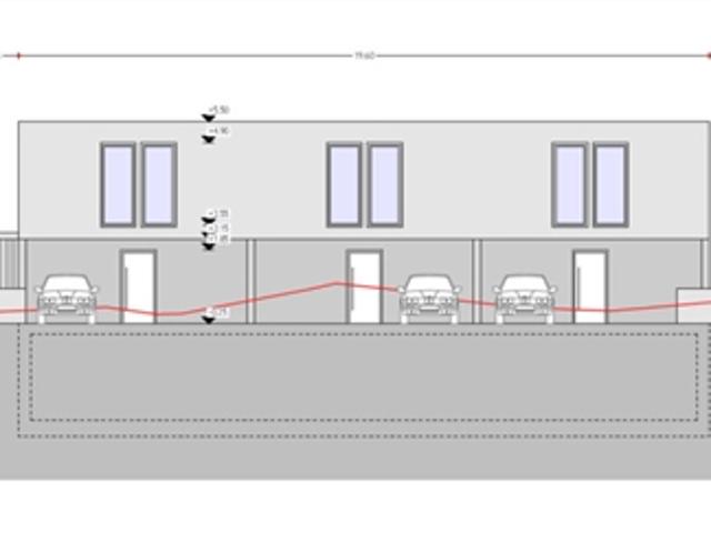 Bebaubares Grundstück mit Projekt für drei Wohneinheiten