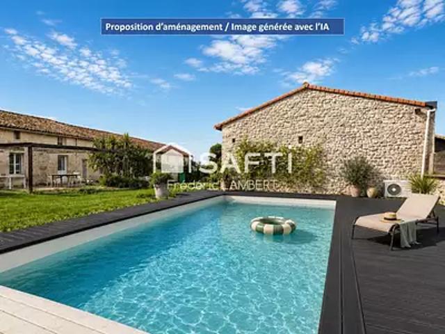 Béceleuf 79160 Achat / Vente maison 6 pièces t6 piscine terrasse