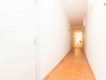 Bed in double bedroom in Spandau