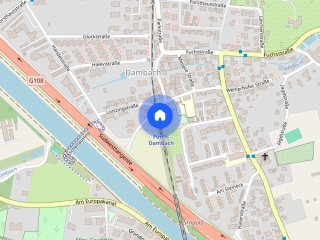 Befristet für 1 Jahr / Ideal als Übergangslösung Modernes Wohnen, 2 Zi. Wohnung in Fürth Dambach