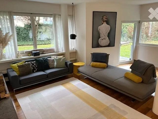 Befristet, möbliert: stilvolle 6.5 Zimmer Gartenwohnung