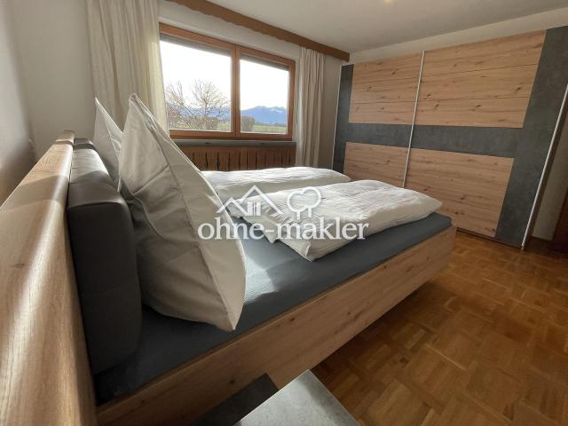Befristet: Möblierte 3 Zimmer Wohnung mit Garten in Rosenheim Happing mit Alpenblick