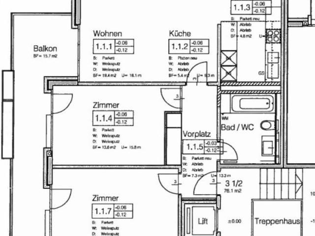 Befristete 3.5 Zimmer Wohnung mit Seesicht in Kilchberg