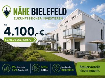 Bei BIELEFELD: 6er QNG NEUBAU. Invest mit doppelt AfA plus KfW296 Förderung