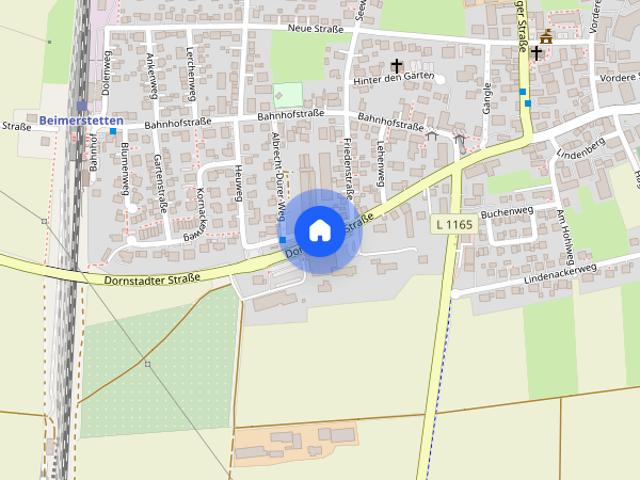Beimerstetten hübsch modernisierte 3 Zi. Wohnung im DG in ruhiger Lage mit EBK und Garage