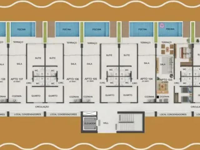 Beira mar na praia de Antunes, localização premium, altíssimo padrão, Studio 28m² frente mar