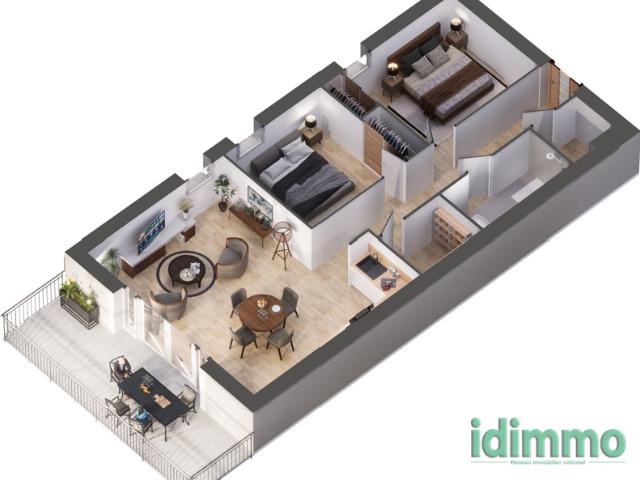 Bel appartement de plan pied avec terrasse à Boulieu Les Ann