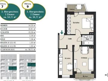 Belgisches Viertel - Balkon, Terrasse, Heizung