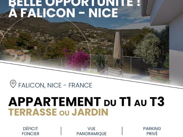 Belle opportunité sur les hauteurs de Nice !
