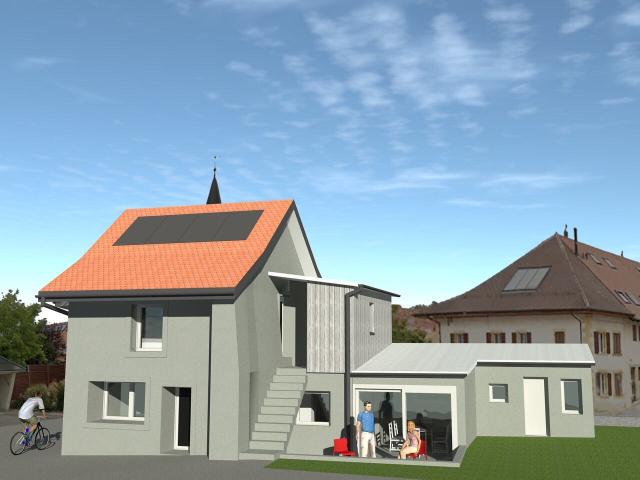 Belmont sur Yverdon Zu verkaufen Dorfhaus im Loft Stil mit 3 Zimmern