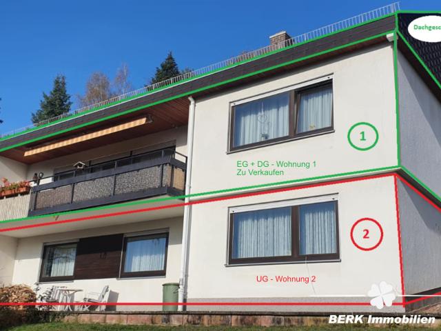 BERK Immobilien Fast ein Haus ETW in Laudenbach Garten, Ausbaufläche, einzigartiger Ausblick