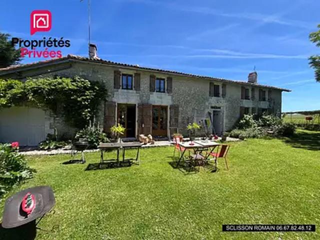 Berneuil 16480 Achat / Vente maison 6 pièces t6 jardin