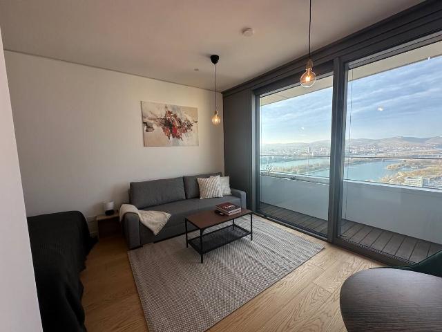 Best View in Vienna, modern Danubeflats tower, Danube & City, Walk to Metro, GYM, SAUNA, POOL & many amenities, most modern tower in Austria