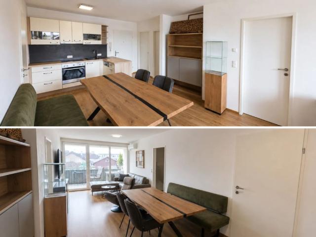 Bestens aufgeteilte 3 Zimmer Wohnung mit möblierter Küche und PKW Stellplatz in zentraler Lage Ried
