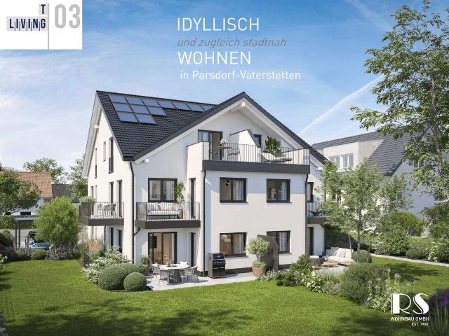 Bestens geschnittene 3 Zimmer NEUBAUWOHNUNG in idyllischer Lage vor den Toren Münchens