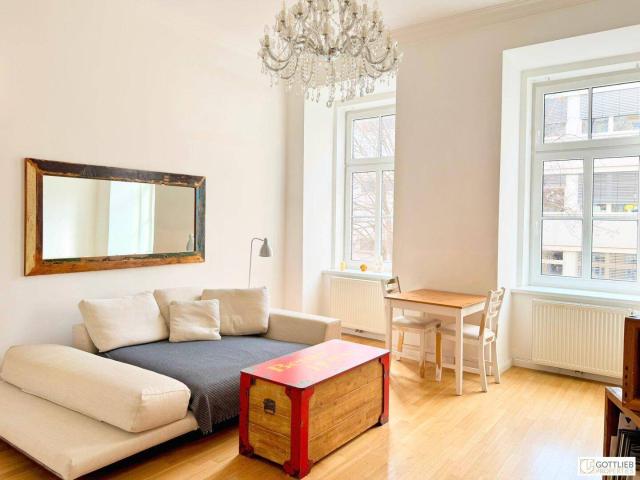 Bestlage beim Hamerlingplatz! Sonnige und möblierte 2 Zimmer Altbau Wohnung in Vorstadthaus