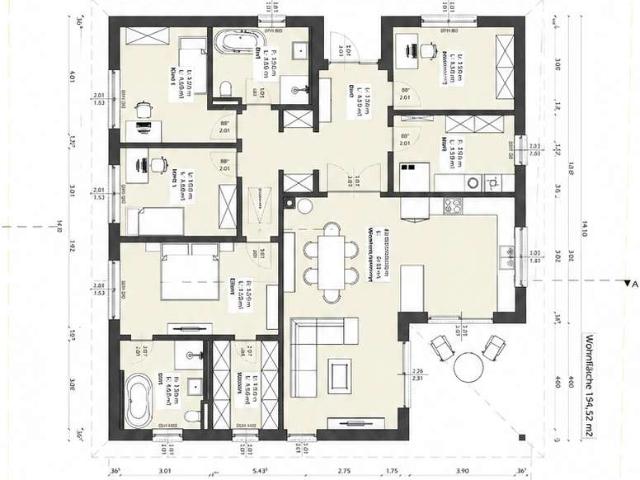 Bestlage! Bungalow vor Fertigstellung, 155 m² Wfl 5 Zi 590 m² Grst