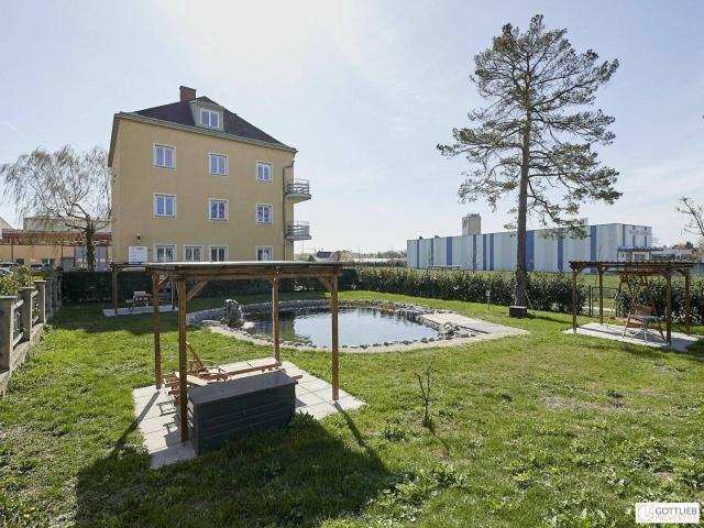 Bestlage Kaiserebersdorf! Möblierte 2 Zimmer Wohnung für Singles oder Paare mit Balkon, Gartennutzung und Schwimmbiotop